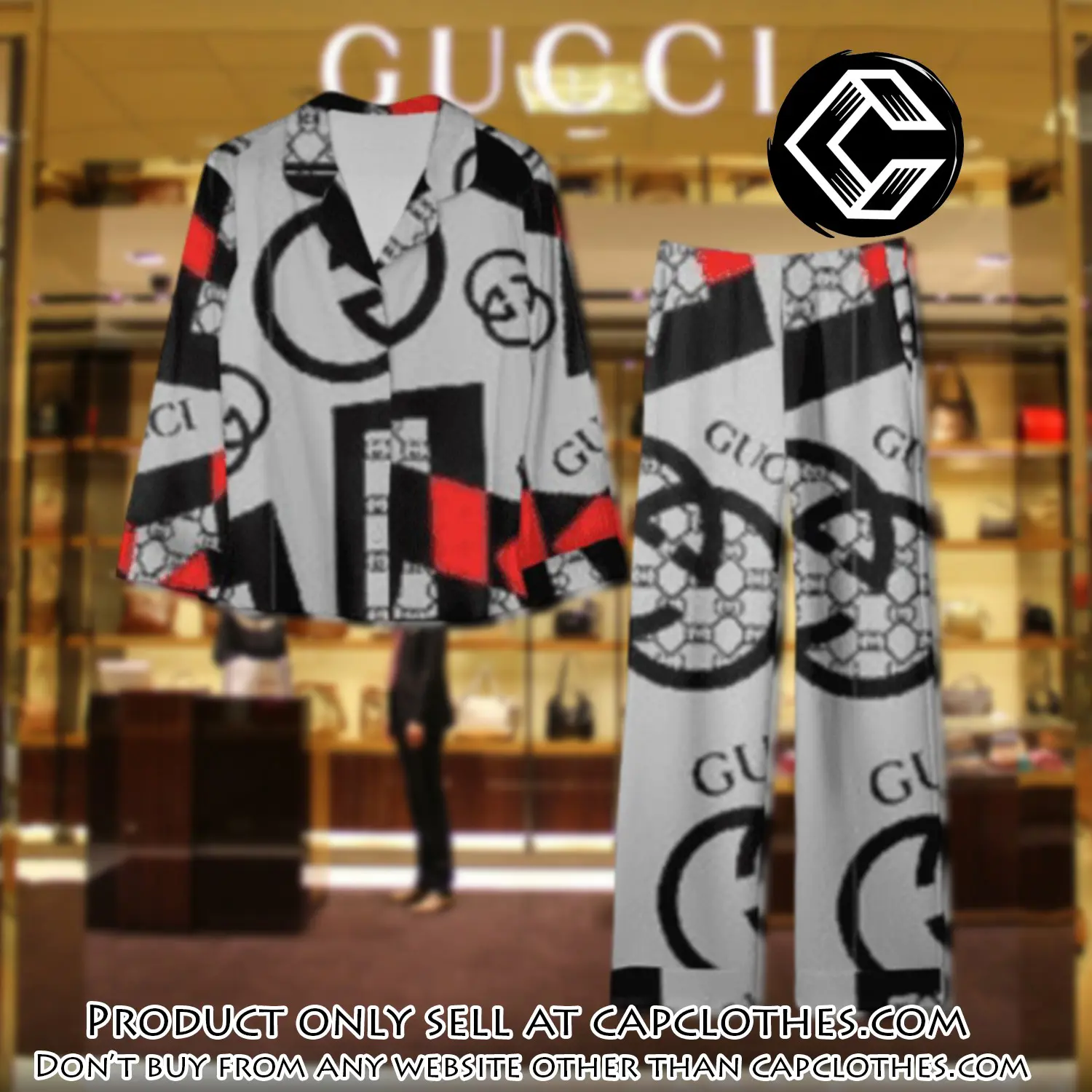 Trending luxury gc satin pajama set pjs1052 cc1809455